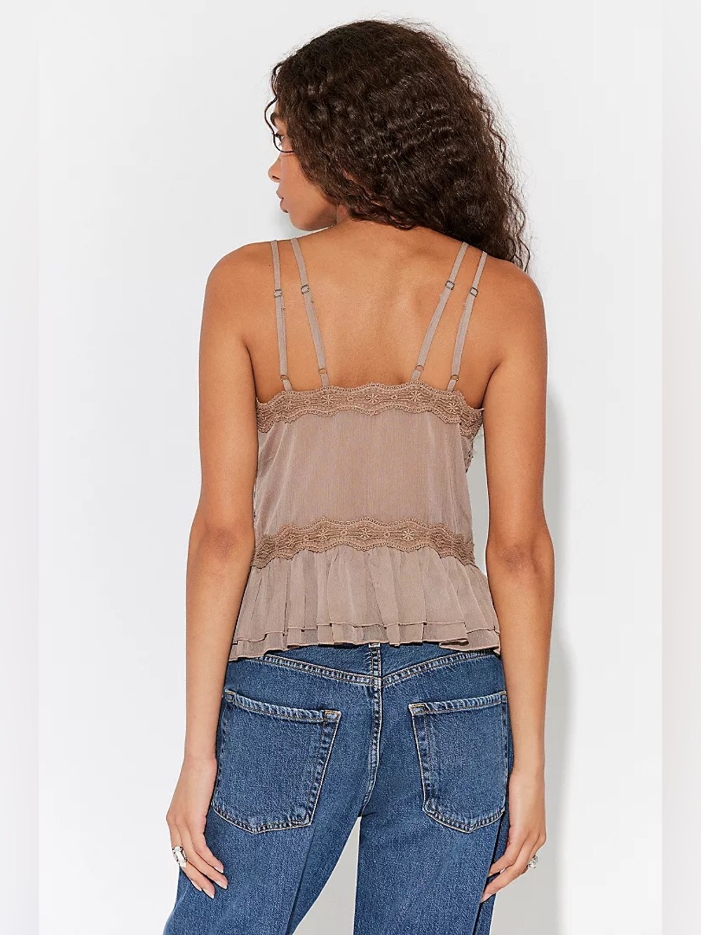 New Intimately Free People FP Class Act Crystal Beaded Cami Shirt Top sz XS - Picture 3 of 8